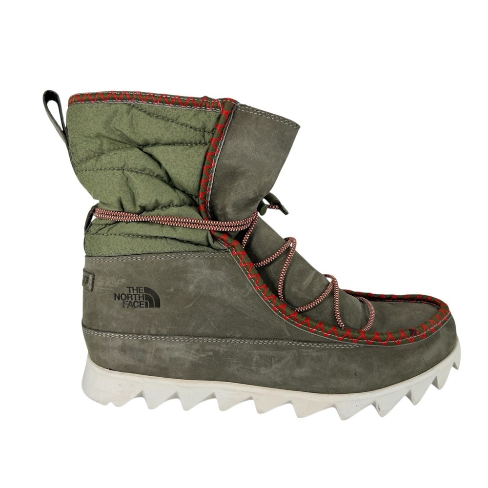 The North Face ThermoBall Lace-Up Green Snow Boots Women's 9 No Box